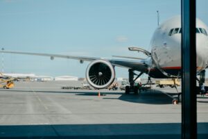 Airplane at the airport.