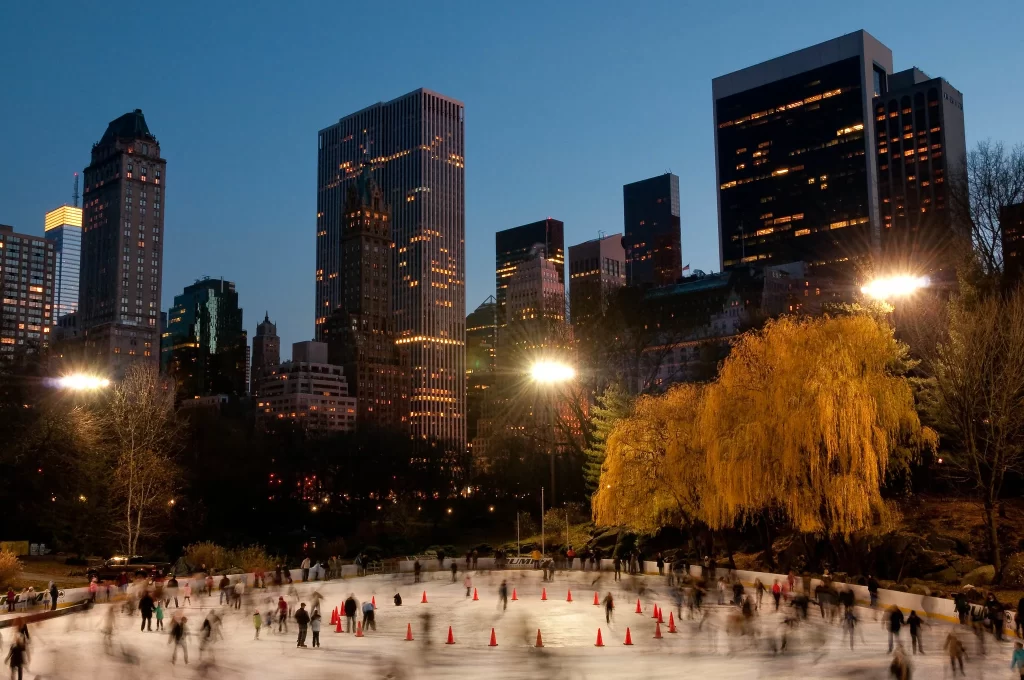 Things to do for Christmas in New York City: Skates at the Wollman Rink in Central Park.