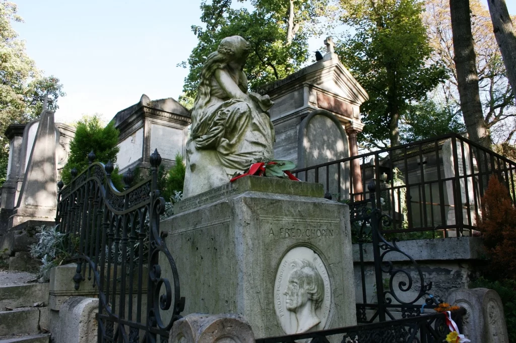 Chopin at Pere Lachaise cemetery.